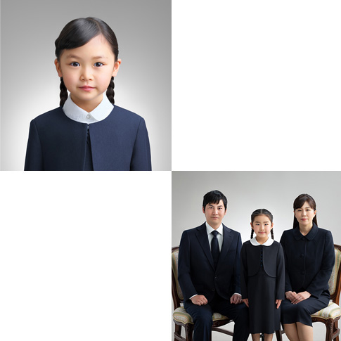 幼稚園・小学校 お受験用証明写真＋家族写真